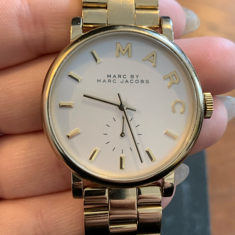 Marc Jacobs Baker Gold Tone Watch - Picture 4 of 5